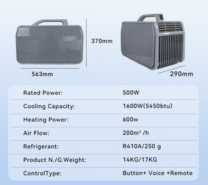 Climatiseur mobile tendance avec haut-parleur musical, pour le camping, mini climatiseur portable, petit refroidisseur d'air - Product Image 2
