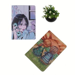 Porta Pasaportes de Cuero PU con Mapa del Mundo, Impermeable y Antirrobo, Bolsa Portátil para Documentos con Cadenas Decorativas para Viajes Familiares - Product Image 6