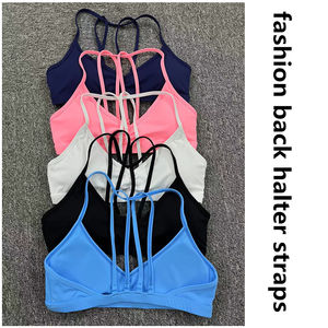 Venta al por mayor <span class=keywords><strong>de</strong></span> Sujetador Deportivo <span class=keywords><strong>de</strong></span> Gimnasio Personalizado Crop Top Sujetador Halter Ajustable Yoga Ropa <span class=keywords><strong>de</strong></span> Entrenamiento Ropa Interior <span class=keywords><strong>de</strong></span> Fitness Señoras Sujetador Atlético - Product Image 5