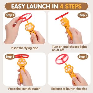 Disco Volador Interactivo para Mascotas, Juguete Recargable por USB para Gatos, Spinner Giratorio para Perros y Gatos, Juego en Interiores - Product Image 3