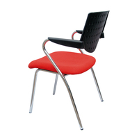 Chaise de salle d'entraînement à dossier en plastique avec bloc-notes Chaises de formation avec tablettes Chaise de mobilier de bureau