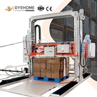 Machine d'emballage automatique de palettes à cinq côtés avec film, machine d'emballage et de cerclage de palettes en PP PET pour la logistique d'entrepôt