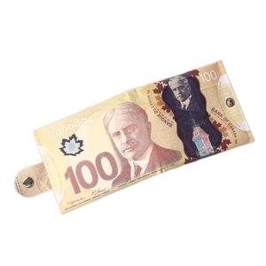 Nueva Cartera Corta de Lona Impermeable para Hombre, Estilo Billete de 100 Dólares Estadounidenses, con Cierre de Hebilla - Product Image 6