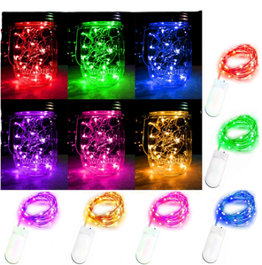 ไฟประดับ LED สายทองแดง YN Starlight มาตรฐาน IP44 หลายสี ใช้แบตเตอรี่แบบกระดุม สำหรับตกแต่งภายในและภายนอกอาคาร เหมาะสำหรับงานปาร์ตี้คริสต์มาส ให้แสงโทนอุ่น - Product Image 1