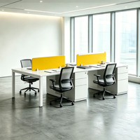 Bureau de travail modulaire en bois moderne pour 2 à 8 personnes, mobilier de bureau avec dimensions personnalisées et usage commercial