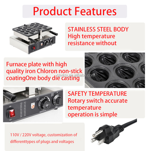 Macchina elettrica per dolci a base di noci 1400W 10 pezzi Mini macchina per il pane per cialde e cialde - Product Image 6