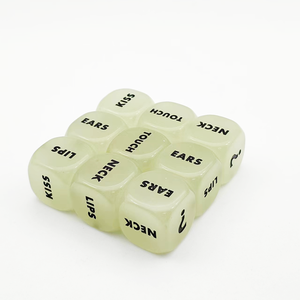 <strong>Custom</strong> Wholesale Funny Love <strong>Sex</strong> <strong>Dice</strong> Set Adult Couple <strong>Game</strong> Glow in the Dark Sexy <strong>Game</strong> 16mm Printed Resin <strong>Dice</strong> - Product Image 6