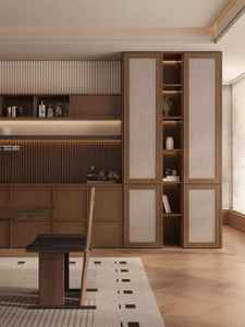 Armoire en bois moderne modulaire et peu encombrante sur mesure pour chambre à coucher, salon et cuisine - Styles de décoration variés - Product Image 5