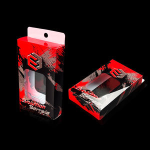 صناديق بلاستيكية سوداء قابلة للطي مصنوعة من البلاستيك المعاد تدويره PET، عبوات بلاستيكية شفافة صديقة للبيئة مع نافذة شفافة وطباعة بالأشعة فوق البنفسجية لإكسسوارات السهام - Product Image 2