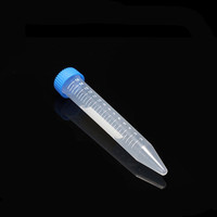 HAIJU LAB 15ml Fond conique Falcon Centrifugeuse Tube PP Matériel avec bouchon à vis bleu
