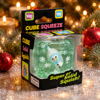 Jouets Squishy de Noël : Bonhomme de Neige, Cristal de Glace, Bonbon Malté à Presser, Cube de Glace Transparent, Jouet Anti-Stress