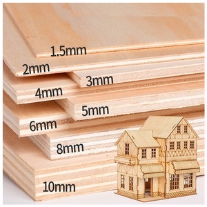 China Supplier Wholesale Basswood <strong>Plywood</strong> 1mm 2mm 3mm 4mm 5mm <strong>6mm</strong> 7mm Basswood Sheets for Laser Cut DIY Model Craft Puzzle Toys