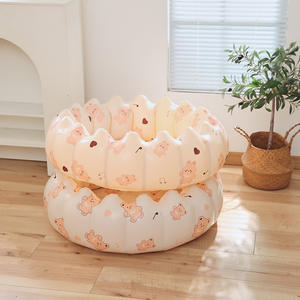 Piscina inflable redonda para bebés, de PVC grueso, para uso en interiores y exteriores, para jugar en el agua en casa, XLC-15 - Product Image 1