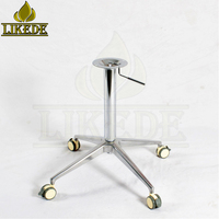 Pieds de Table en aluminium poli roulettes verrouillables Base pivotante réglable en hauteur robuste pour manger café bar salon extérieur
