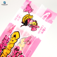 Sachet en Mylar pour bonbons gélifiés en gros, scellé sur 3 côtés, anti-odeur, avec fermeture éclair, imprimé sur mesure, pour emballage alimentaire