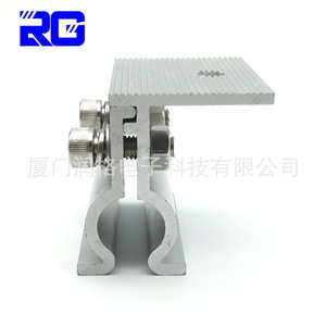 Abrazadera de teja de aluminio de 60x48x4mm con orificio M8, soporte de montaje solar para techo de acero coloreado - Product Image 2