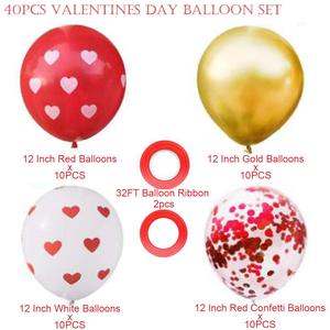Palloncini con Coriandoli <span class=keywords><strong>a</strong></span> Forma di Cuore, 42 Pezzi, 12 Pollici, Rosso Bianco e Oro, per San Valentino, Festa della Mamma, Matrimonio, Fidanzamento - Product Image 6