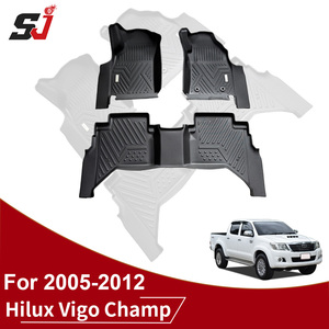 Alfombrillas de Coche TPE de Alta Calidad para Todo Clima, para Toyota Hilux <span class=keywords><strong>Vigo</strong></span> Champ 2005-2012, Cabina Doble, 4 Puertas, Volante a la Derecha/Izquierda - Product Image 5