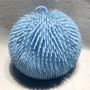 Custom 7-Inch Giant Puffer Inflatable Hairy <b>Ball</b> Toy with Big <b>LED</b> Factory-made Cube Pattern - Product Image 5
