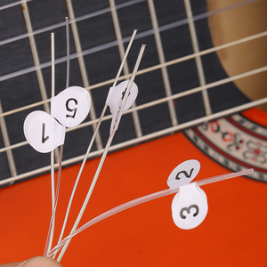 Juego de cuerdas para guitarra clásica de 6 cuerdas, 3 cuerdas de nailon y 3 cuerdas enrolladas en metal, personalizables, directo de fábrica - Product Image 4