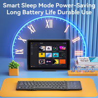 BOW Keyboard lipat Bluetooth, HB318D Bluetooth tipe-c Ultra tipis kantor nirkabel portabel hitam untuk Laptop