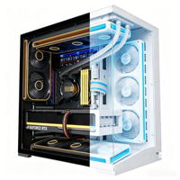 The Cheapest DIY Affordable Ryzen 5 5500 Gaming PC GTX1060 6GB RGB Desktop Computer 512GB NVMe SSD Panoramic Glass Case