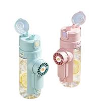 Ventilateur Brumisateur Portable RY Écologique en PP Grande Capacité avec Bouteille d'Eau et Couvercle 2-en-1, Compatible Lave-Vaisselle, Idéal Sports et Activités Extérieures