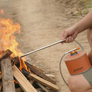 STARCAMP Torche à gaz portable pour extérieur, allumeur à flamme plate pour réchaud à bois et réchaud de camping, compatible cartouche de propane - Product Image 1