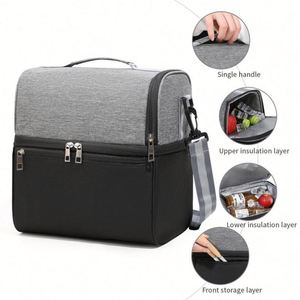 Sac isotherme réutilisable anti-fuite avec bandoulière réglable pour le bureau et les pique-niques - Product Image 2