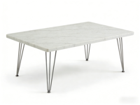Table basse moderne minimaliste DongGui en verre et bois avec structure métallique, durable, écologique, pliable, avec étagère de rangement spacieuse, facile à nettoyer