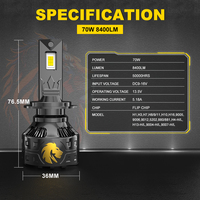 NAOEVO Noble 140W 16800lm Bombilla LED de Alta Potencia para Faros Delanteros de Coche H7, Proyector Súper Brillante para Autos, Foco LED H11 H4