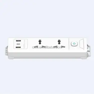 Tomada de extensão USB Multi Outlet Plug UE com cabo de extensão elétrica e faixa de alimentação do interruptor geral
