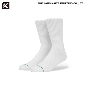 KTJ-0607-1 Männer Socken 100% Baumwolle Weiß Kleid Socken <span class=keywords><strong>Plain</strong></span> White Socken Männer - Product Image 2