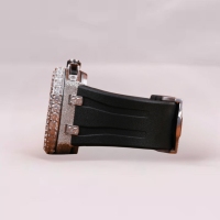 Montre de luxe pour homme au design unique, sertie de diamants Moissanite, boîtier en acier inoxydable, entièrement incrustée de diamants, montre de créateur à vendre