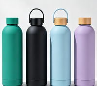 Bouteille d'eau isotherme en acier inoxydable à double paroi, sans BPA, 500 ml, pour l'extérieur, avec logo personnalisé, différentes tailles, maintien thermique 12-24 heures