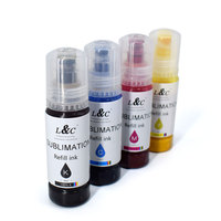 Encre de sublimation à base d'eau L&C fabriquée en Chine pour imprimante jet d'encre Epson EcoTank ET2720 ET2760 ET2750 ET4700 ET-2800