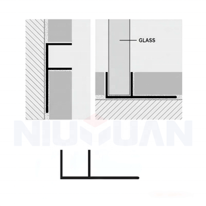 <span class=keywords><strong>Profilé</strong></span> en aluminium <span class=keywords><strong>noir</strong></span> décoratif durable sur mesure pour <span class=keywords><strong>douche</strong></span>, fabriqué par NIUYUAN OEM - Product Image 3