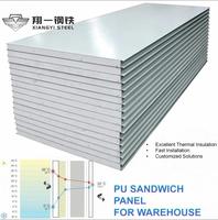 Panneau sandwich en mousse PU d'isolation thermique ISOKING pour toit et mur d'entrepôt et construction industrielle commerciale
