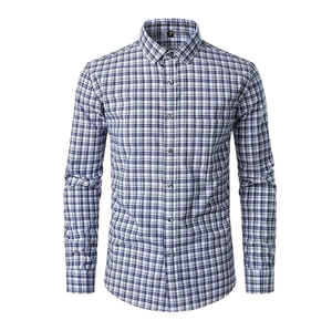 Nouvelle chemise décontractée à carreaux en <span class=keywords><strong>coton</strong></span> perlé de haute qualité, coupe ample, grande taille, style européen et américain, à manches longues, collection automne 2026, pour homme japonais - Product Image 1