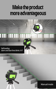 Niveau laser 16 lignes à faisceau vert, <span class=keywords><strong>auto</strong></span>-<span class=keywords><strong>nivelant</strong></span> 3D, rotatif automatique, pour la construction, les projets industriels et le bricolage - Product Image 5