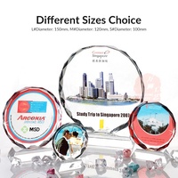 Vente en gros 3 en 1 bureau personnalisé Sublimation cristal Plaque Photo porte-stylo avec horloge pour cadeau d'affaires STRP08