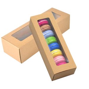 Scatola <span class=keywords><strong>per</strong></span> Macaron in Carta Kraft Stampata, Riciclabile, con Apertura a Scorrimento, <span class=keywords><strong>per</strong></span> Confezionamento Alimentare di Cioccolatini, Pasticcini e Torte - Product Image 1