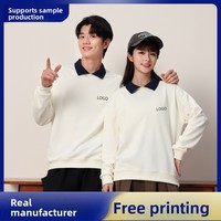 Sweat-shirt à manches longues pour homme en polyester, coupe ajustée, broderie personnalisée, uniforme de travail d'équipe, vêtements d'automne et d'hiver