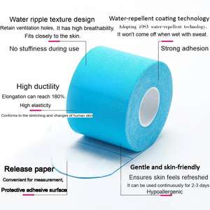 Cinta <span class=keywords><strong>de</strong></span> Kinesiología Adhesiva Fuerte y Transpirable <span class=keywords><strong>para</strong></span> Soporte Muscular <span class=keywords><strong>de</strong></span> <span class=keywords><strong>Rodilla</strong></span> y Hombro, 5cmx5m, Cintas Elásticas Deportivas Coloridas - Product Image 5