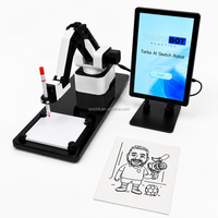 Bras robotisé de dessin IA avec logiciel SVG gratuit pour stand d'exposition, machine artistique robotique pour portraits qui engage les visiteurs d'événements