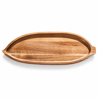 Plateau de table en acacia durable pour servir des aliments en cuisine, des sushis, du café, des biscuits, des fruits, plateau en bois, plat de service, plateau de rangement