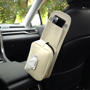YECAI Multifunktionale Auto-Seitentasche, Taschentuchhalter & Aufbewahrungskombination, Praktisch für Schlüssel, Handy, Servietten - Product Image 6