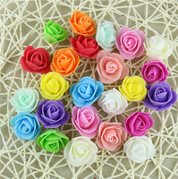 Ours en roses fait main DIY, décoration de mariage et de maison, mini fleurs artificielles en mousse PE, 3,5 cm, durée de vie de 3 ans