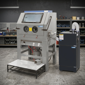 Chorreadora de Arena Abrasiva Portátil de Alta Presión FERVI con Capacidad de 150 kg, Iluminada y con Flujo de Aire de 31 SCFM - Product Image 2