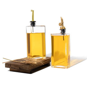 Botella de <span class=keywords><strong>aceite</strong></span> de <span class=keywords><strong>oliva</strong></span> de cocina de vidrio cuadrado de 350ML y 16OZ, dispensador de <span class=keywords><strong>aceite</strong></span> y vinagre para cocinar, contenedor de enjuague bucal - Product Image 5